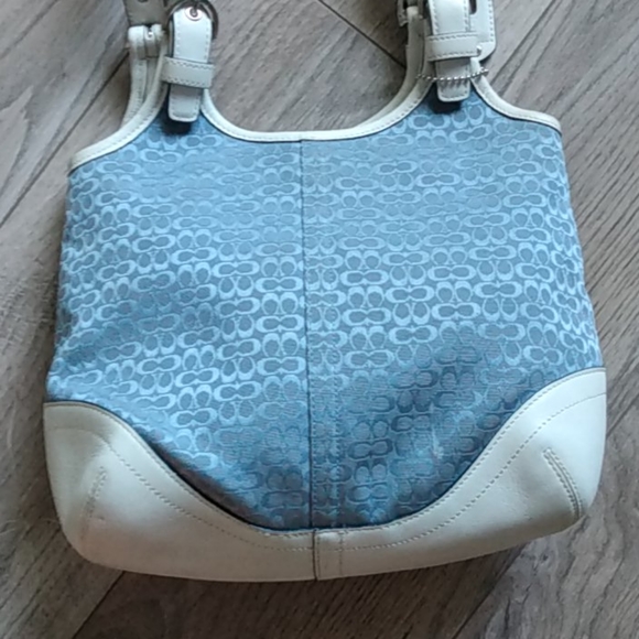 Blue and white coach purse - Picture 3 of 6